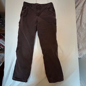 Carhartt Dark Brown Straight-Leg Work Pants